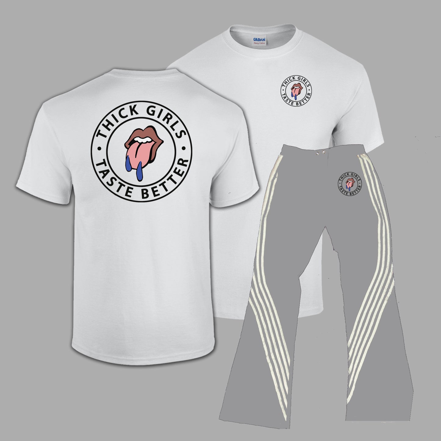 Thick Girls Track Pants Set