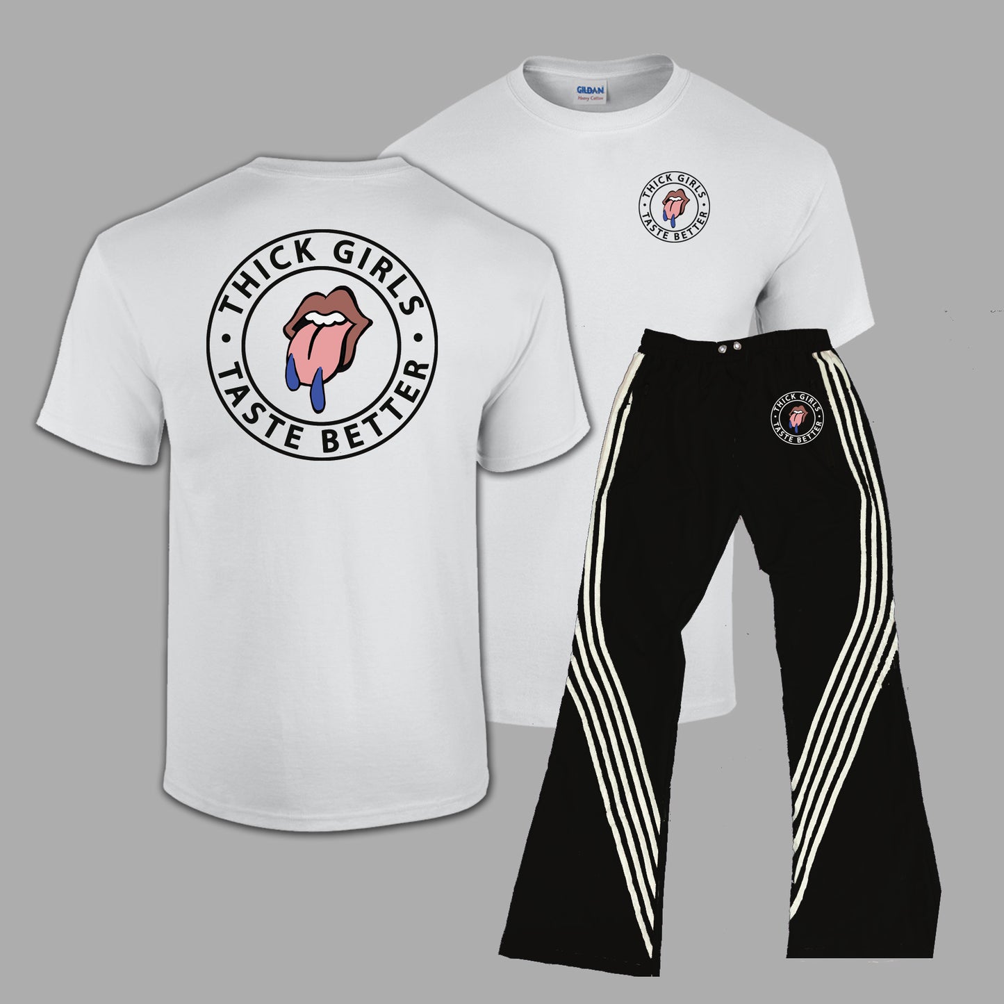 Thick Girls Track Pants Set